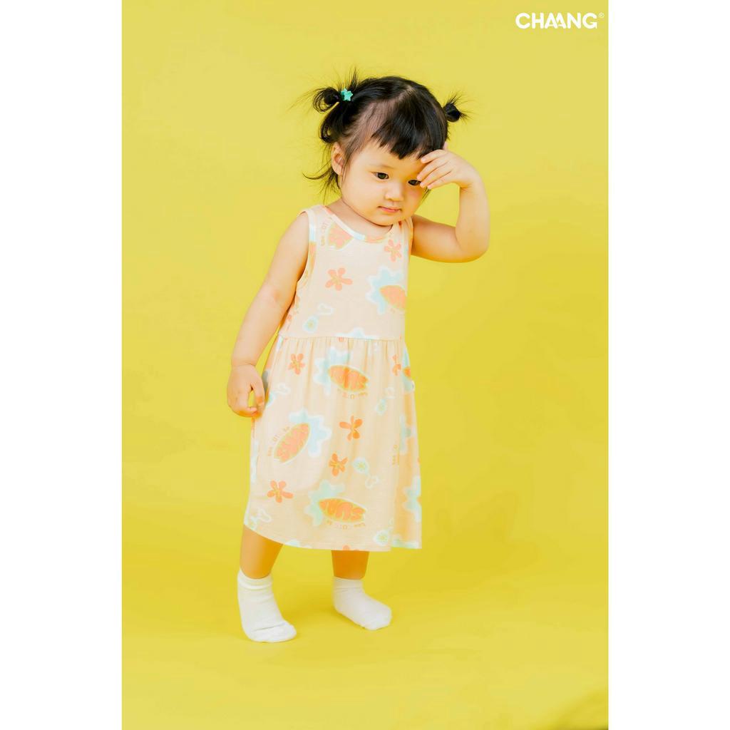 CHAANG Váy cánh tiên cho bé gái, chất cotton dành cho bé từ 3 tháng đến 5 tuổi Spring SS23D2301