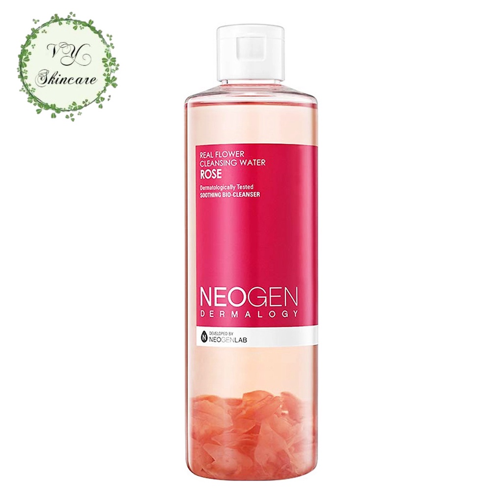 Nước Tẩy Trang Neogen Dermalogy Hoa Hồng Dưỡng Ẩm Da Real Flower Cleansing Water Rose 300ml