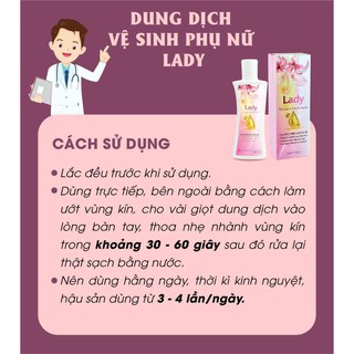 Dung dịch vệ sinh phụ nữ Lady