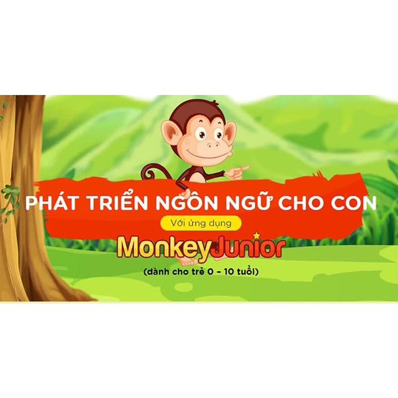 Toàn quốc - MONKEY JUNIOR (TRỌN ĐỜI) - Tiếng Anh nền tảng cho trẻ từ 0-10 tuổi