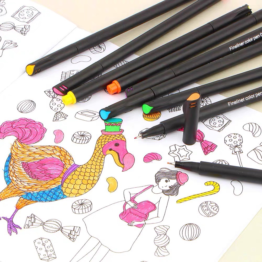 Bộ 100 bút màu fineliner 0.4mm xuất dư ôm lô