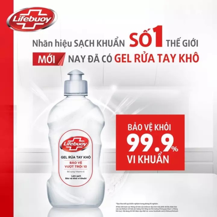 Gel Rửa Tay Khô Sạch Siêu Nhanh Lifebuoy Bảo Vệ Vượt Trội