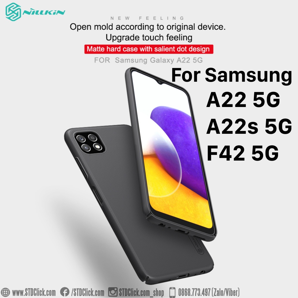ỐP LƯNG SAMSUNG A22 5G - A22s 5G - F42 5G NILLKIN NHỰA CỨNG CHÍNH HÃNG HÀNG CHUẨN