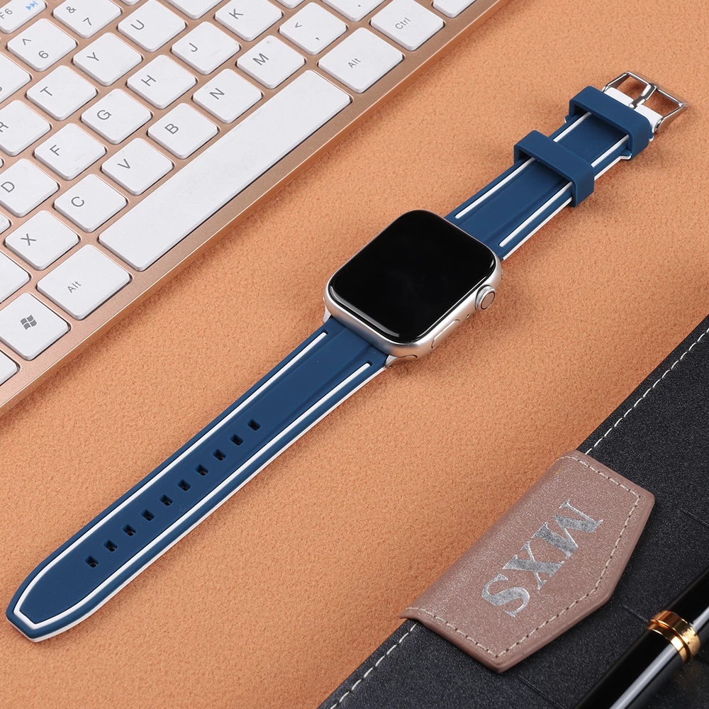Dây Đeo Silicone Kiểu Dáng Thể Thao Cho Đồng Hồ Thông Minh Apple Watch Series 8 7 iWatch Series 8 7 45mm 41mm 2022 world cup