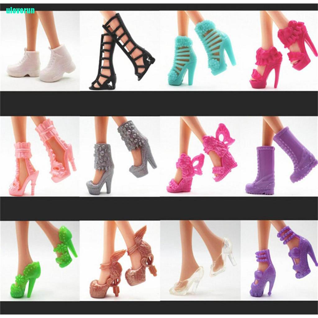 Set 12 Đôi Giày Thời Trang Cho Búp Bê 11 ''