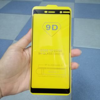 Kính Cường lực Nokia 7 plus full keo 9d và ốp lưng giả da đen auto