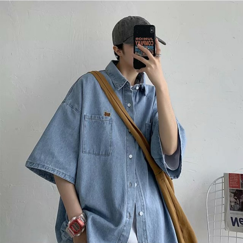 Áo Khoác Jeans Phong Cách Hàn Quốc Thời Trang Cho Nam