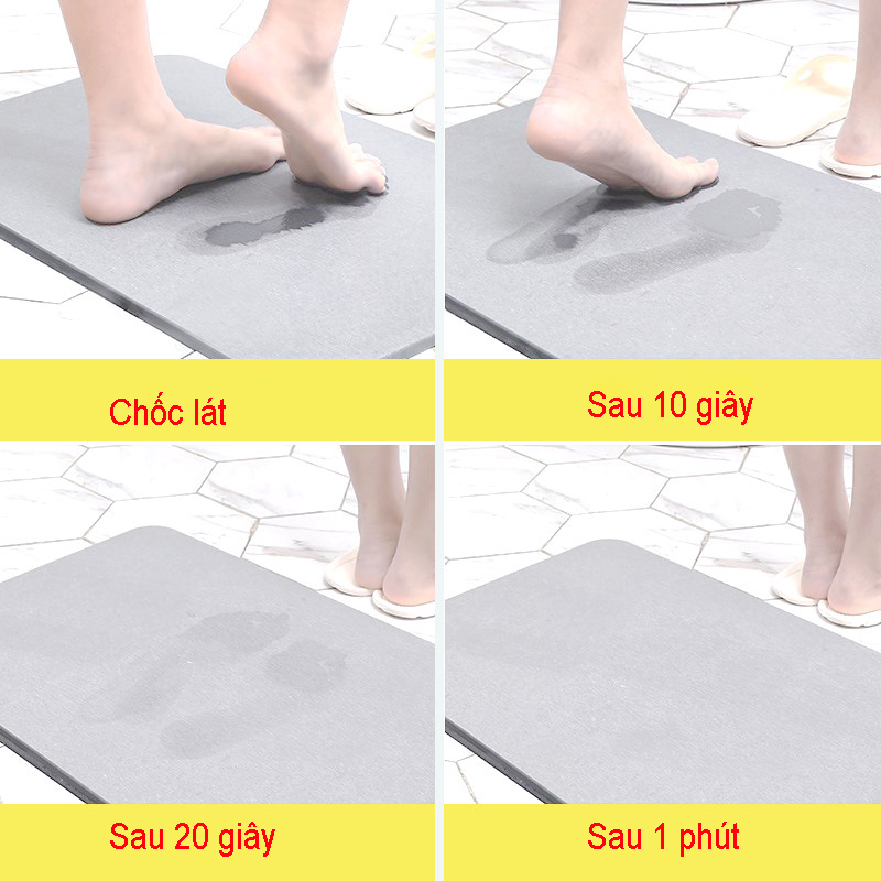 【like】60*39cm Tấm lót chân, thảm sàn, nhà vệ sinh và phòng tắm, chống khô nhanh, thảm sàn tảo cát-GM-NTDD20