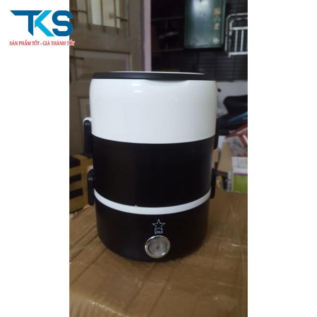 Hộp cơm 3 tầng cắm điện inox 304 vừa nấu cơm vừa hâm nóng siêu tốc đa năng loại xịn