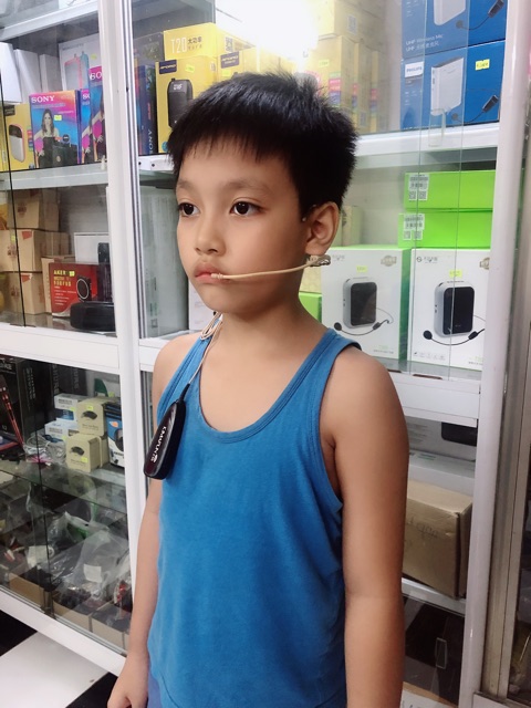 Máy trợ giảng K100 micro không dây màu da người, mic hạt gạo