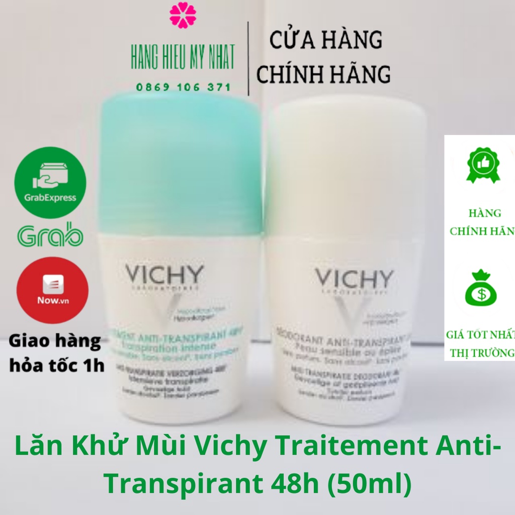 Lăn Khử Mùi Khô Thoáng Vichy Traitement Anti - Transpirant 48-50ML