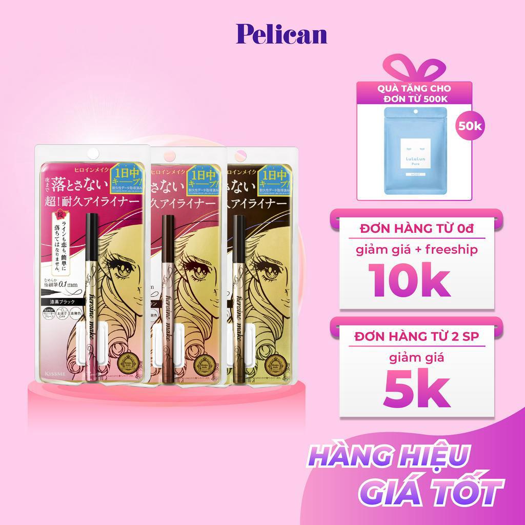 Bút kẻ mắt nước Kiss Me Heroine Make Prime Liquid Eyeliner Rich Keep chống trôi siêu mảnh 6g