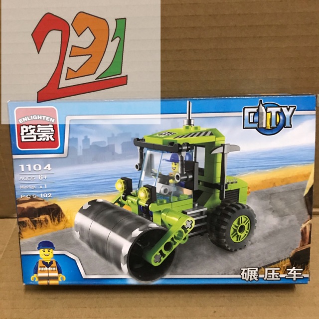 Mẫu Xếp Hình Enlighten 1104 Xe Lu