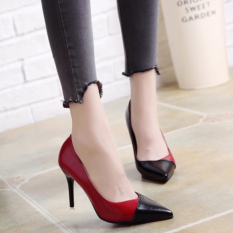 Giày Cao Gót Da Mũi Nhọn Thời Trang Công Sở Cho Nữ