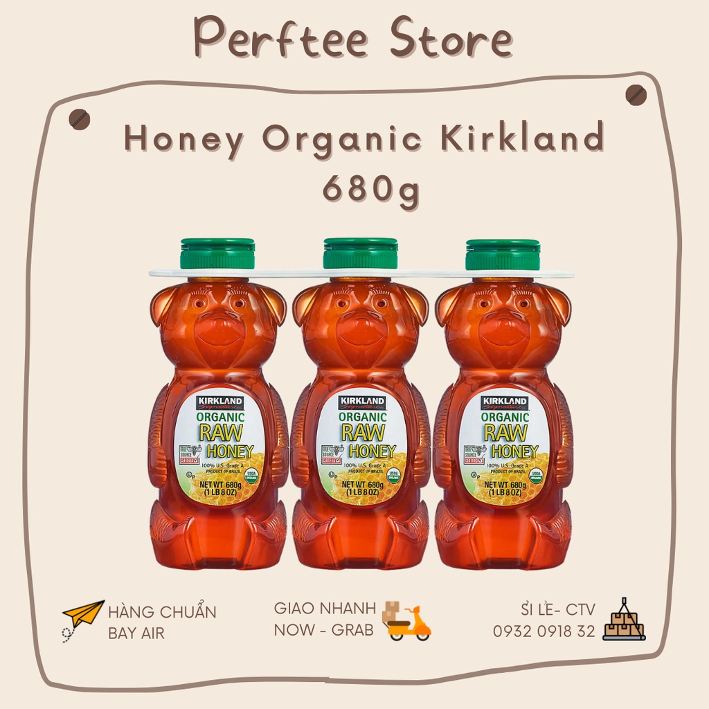 Mật ong Hữu cơ Oganic Kirkland chai hình gấu loại 680g hàng Mỹ • 𝑷𝒆𝒓𝒇𝒕𝒆𝒆 𝑺𝒕𝒐𝒓𝒆