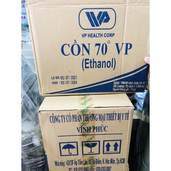 Cồn 70 Độ  Chai 1000ml Vĩnh Phúc Sát Khuẩn