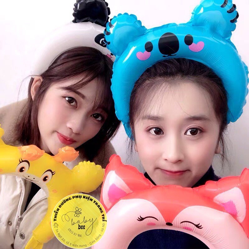 Bờm cài tóc bằng bóng nhiều mẫu