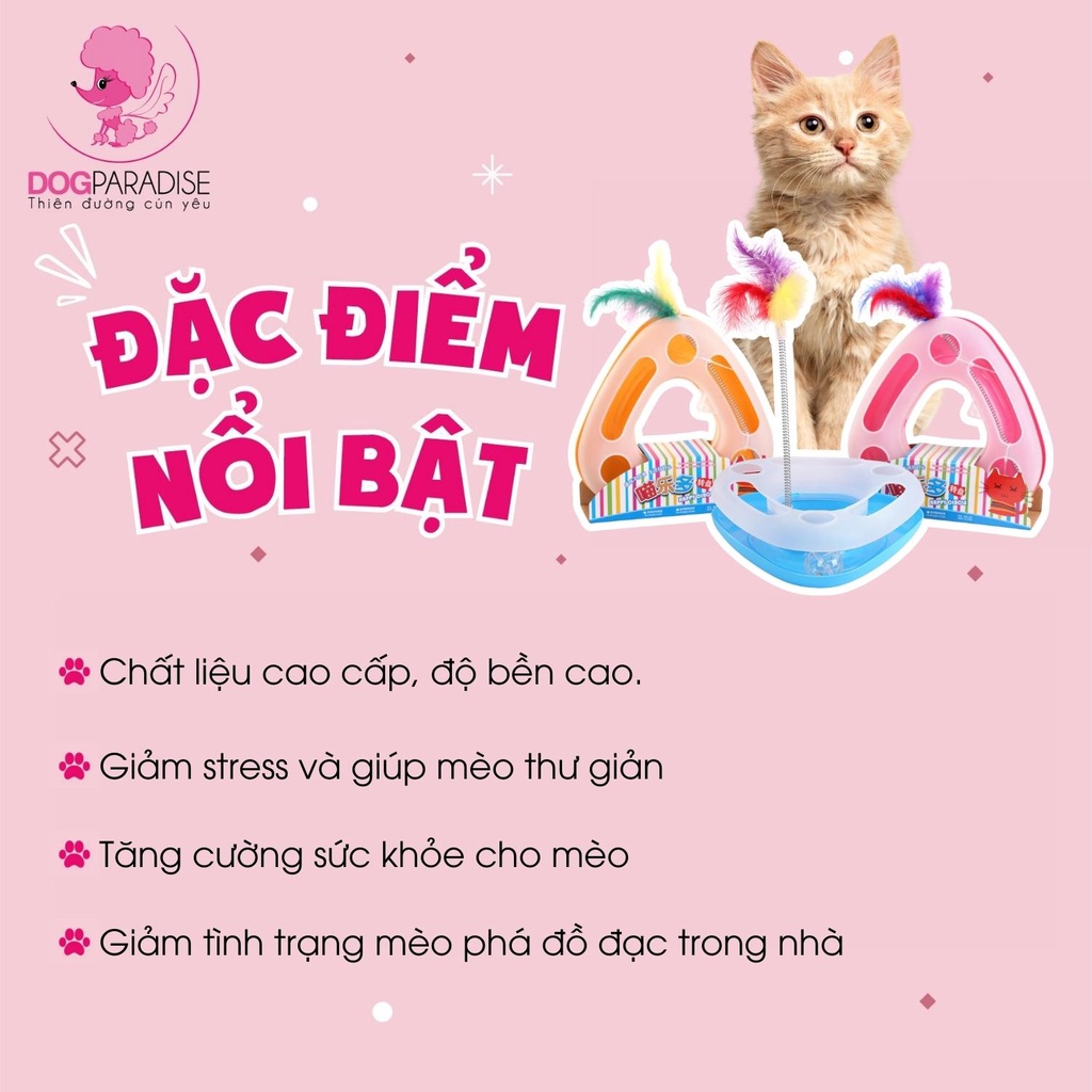 Đồ chơi giảm stress cho mèo Pian Pian kiểu lật đật chất liệu nhựa an toàn cho cún có 3 màu - Dog Paradise