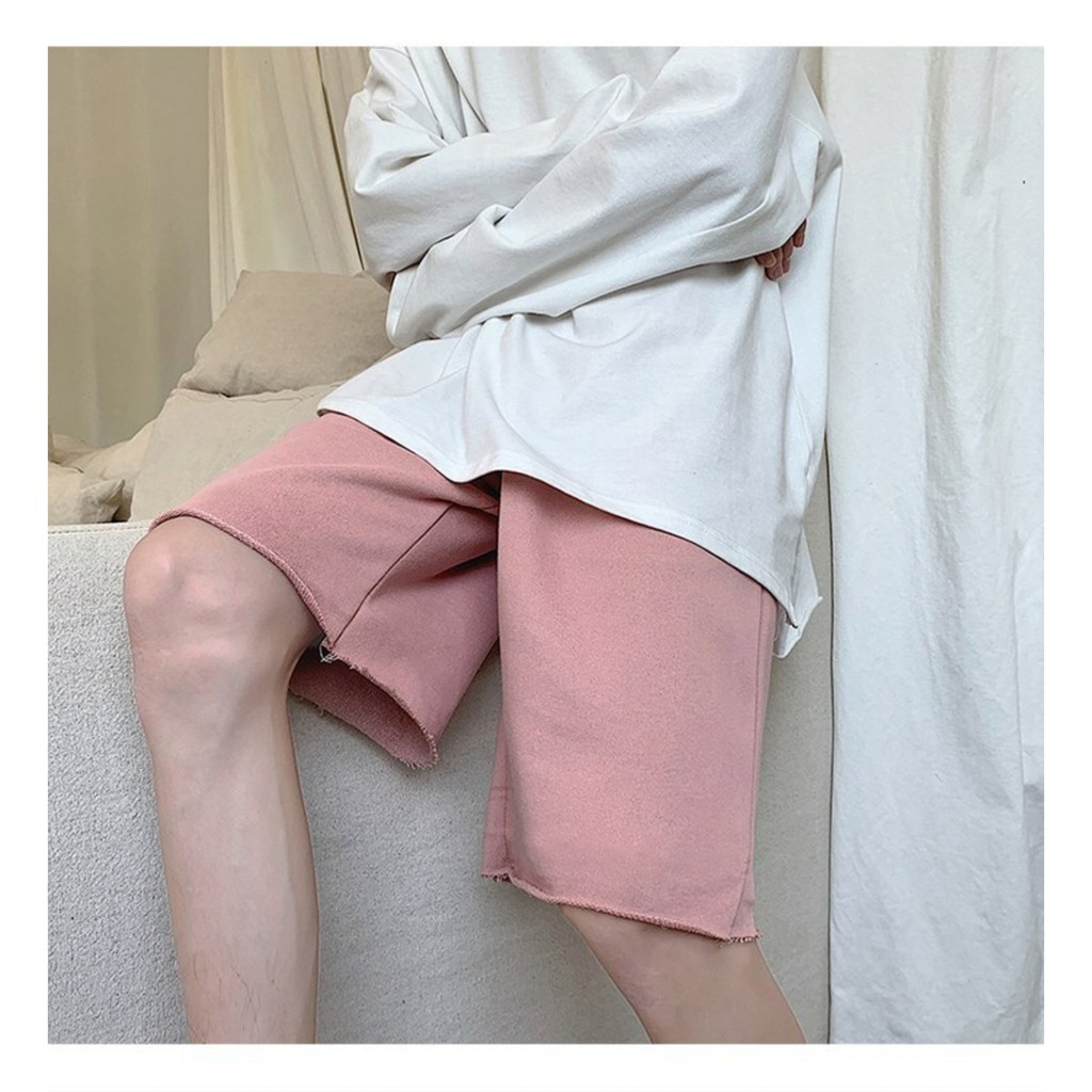 Quần Short Nỉ Rách Gấu Unisex (3 Màu)