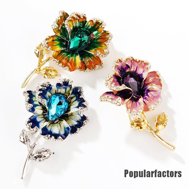 Ghim Cài Áo Hình Viên Kim Cương Nhân Tạo Thời Trang