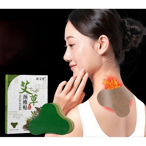 Hộp 12 Miếng Dán Ngải Cứu Giảm Đau Cổ Vai Gáy AICAO JingZhuitie, Giảm Đau Xương Khớp, Bong Gân, Đau Mỏi Lưng