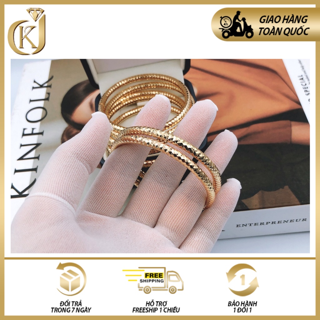 Vòng Tay Bọng Mạ Vàng 18K Kim Jewelry Kiểu Dáng Tinh Xảo Cao Cấp Giá Rẻ