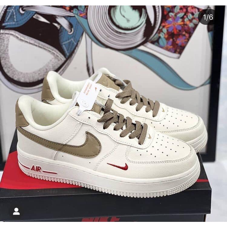 giày thể thao mc trắng gót đen full box bill