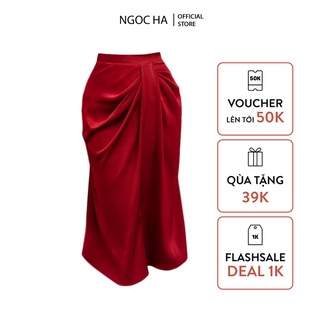 Chân Váy Công Sở, Chất Liệu Lụa Cao Cấp NGỌC HÀ Design L-CV003