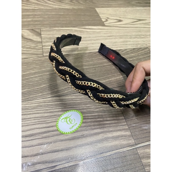 Băng Đô Vải Lưới Thắt Bím dây xích thời trang Hàn Quốc