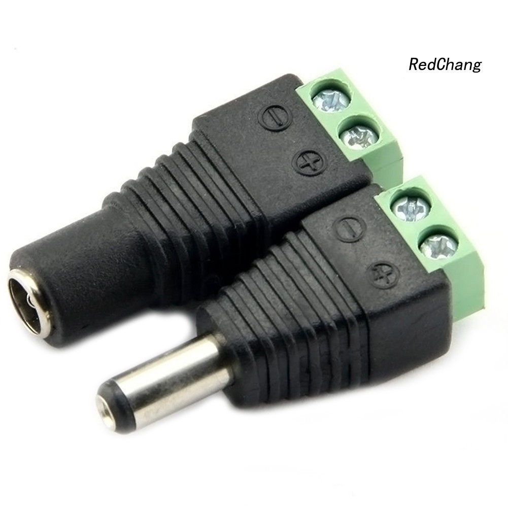 -SPQ- 5 Pcs 12V DC Power Supply Plug Adapter Connector for 5050 3528 LED Strip Light