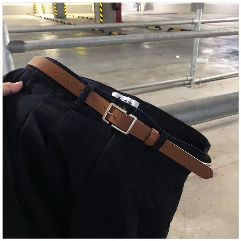 Thắt lưng nam nữ Unisex chữ nhật bản vừa trẻ trung mã TLN004 - Dây nịt học sinh thắt quần bò quần tây