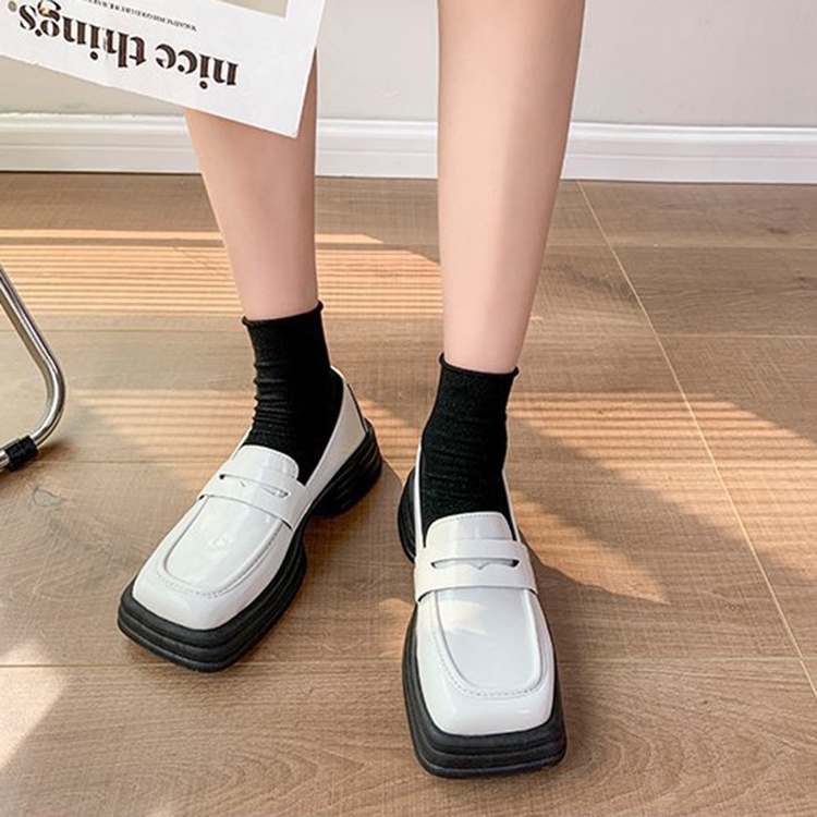 Giày Da Đế Dày Phong Cách Anh Quốc Thời Trang Cho Nữ