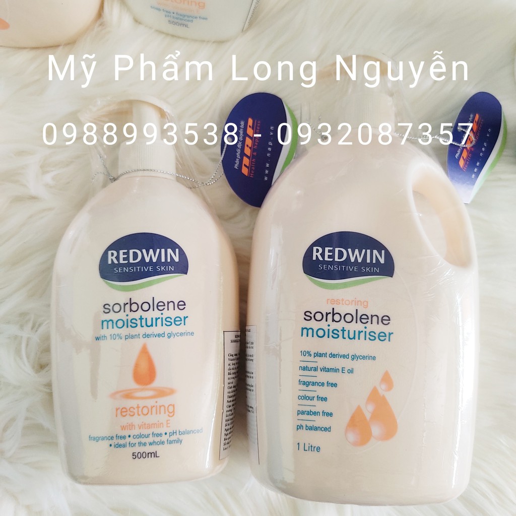 Kem dưỡng làm mềm da REDWIN Sorbolene Moisturiser With Vitamin E 500ml