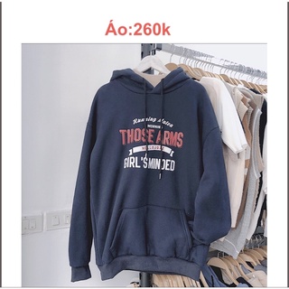 Áo nỉ bông chữ ( ảnh thật, có sẵn)