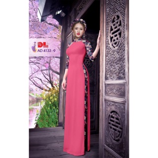 Vải áo dài trơn quần hoa