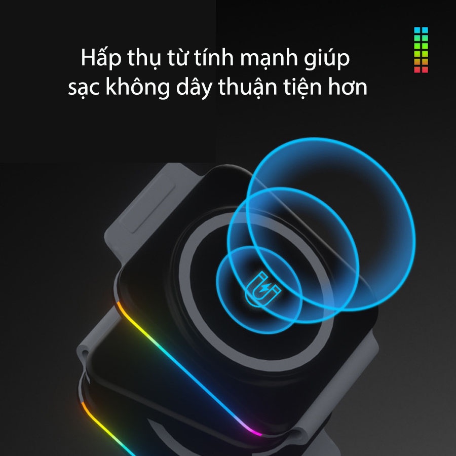 Sạc nhanh 3 in 1 dạng cuộn độc đáo  cùng lúc 3 thiết bị thông minh