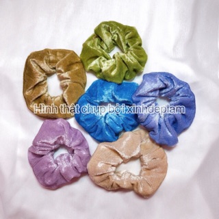 Velvet Scrunchies - cột tóc nhung óng ánh màu ngẫu nhiên