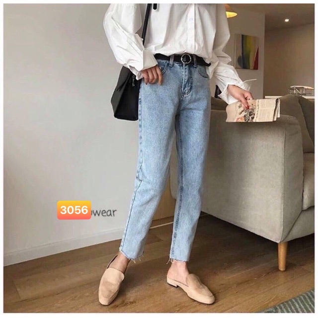 QUẦN JEAN TRƠN BAGGY🎯quần baggy xanh nhạt mã 3056 | BigBuy360 - bigbuy360.vn