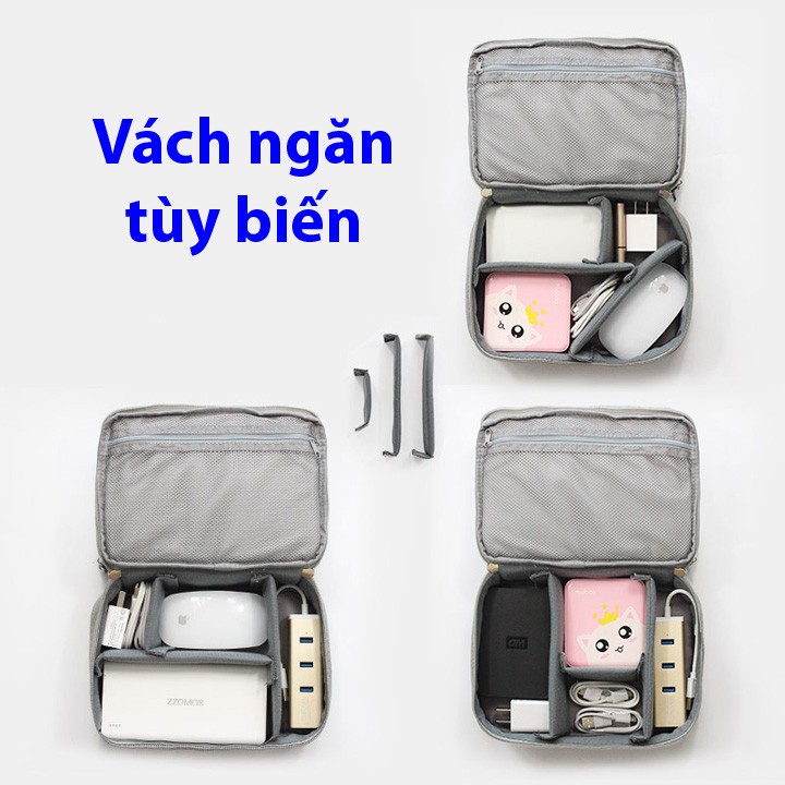 Túi đựng phụ kiện đa năng Baona BN-B004 đựng sạc dự phòng, sạc, cáp, chuột, USB, thẻ nhớ