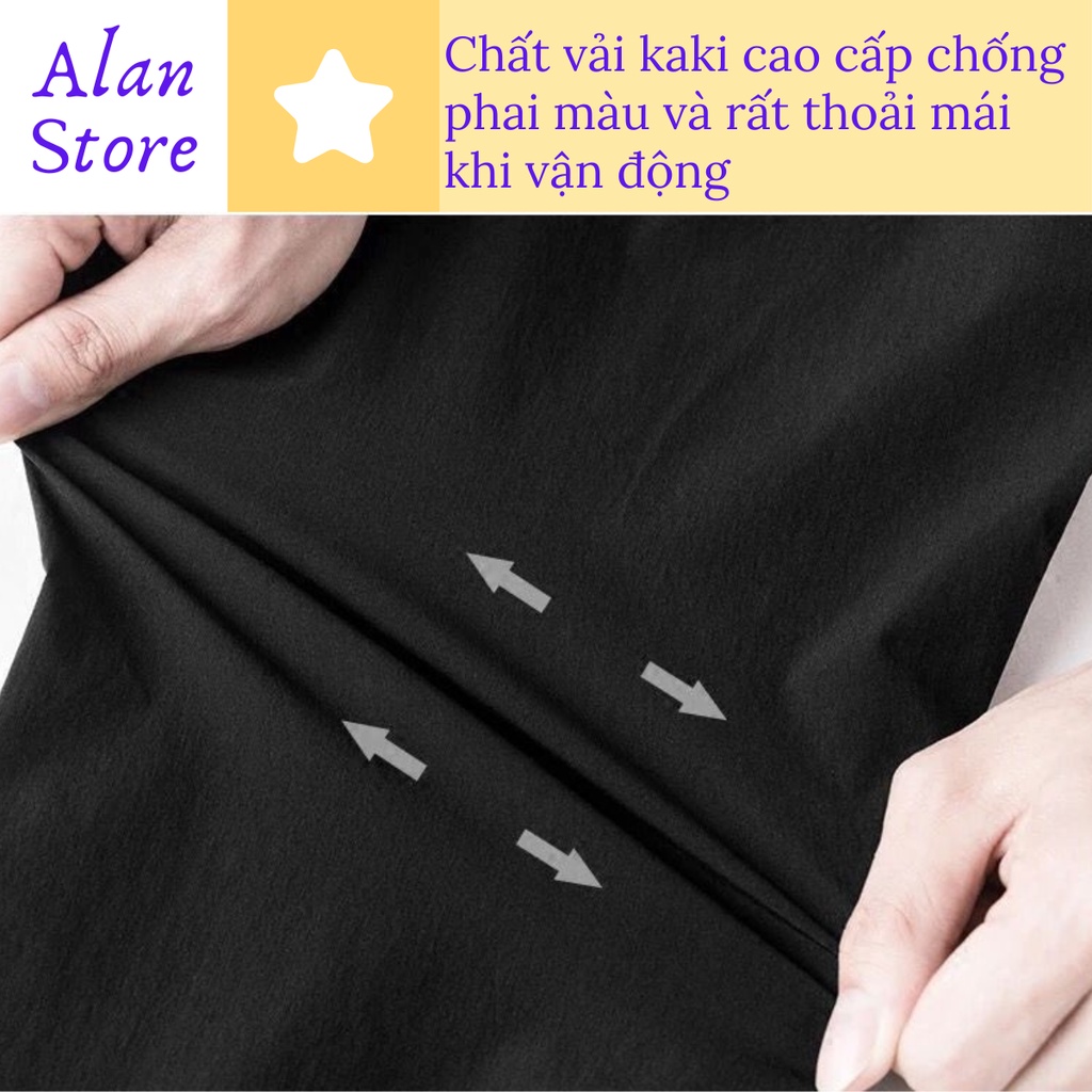 Quần baggy kaki nam, quần kaki nam vải nhập khẩu cao cấp