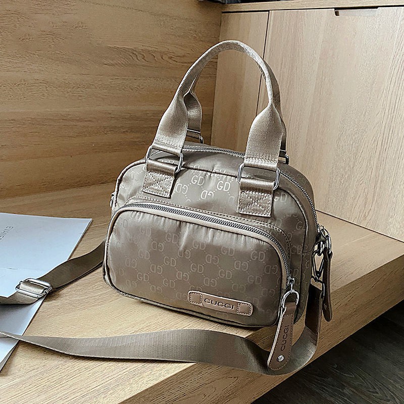 Túi Xách Vải canvas fp195 Kích Thước Nhỏ Gọn Có Tay Cầm Thời Trang Cho Nữ