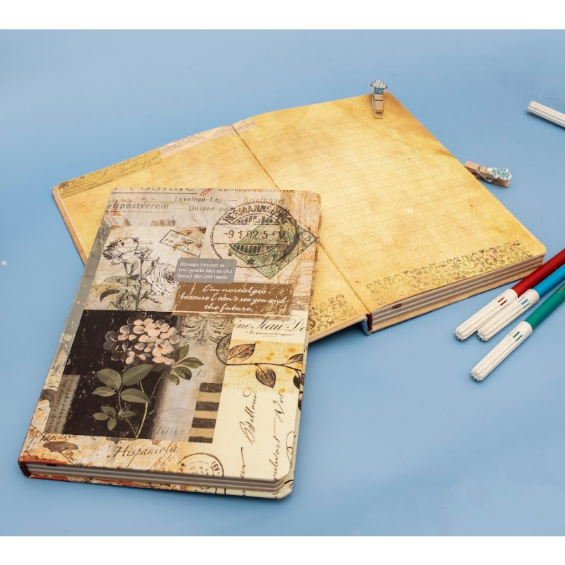 Sổ tay vintage cỡ A5 ghi chép nhật ký, tâm sự lưu bút kỷ niệm - B112