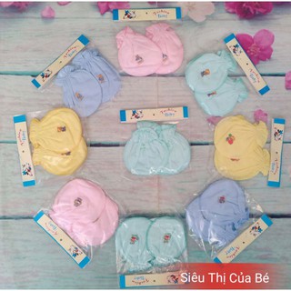 Combo 1 bịch 1 đôi bao tay 1 đôi bao chân cho bé sơ sinh