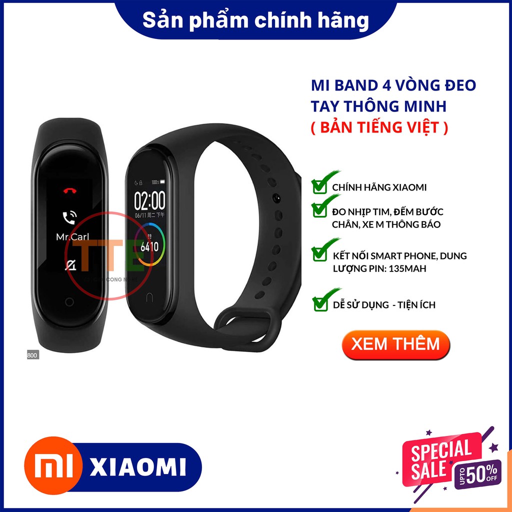 Mi Band 4 Vòng Tay bản QUỐC TẾ