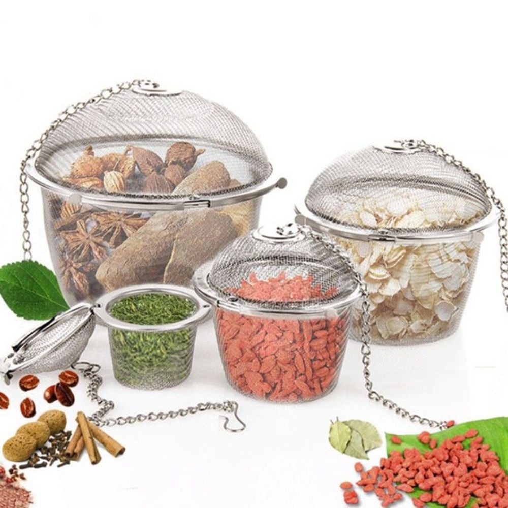 Dụng cụ lọc trà dạng quả bóng thép không gỉ tái sử dụng được tiện lợi