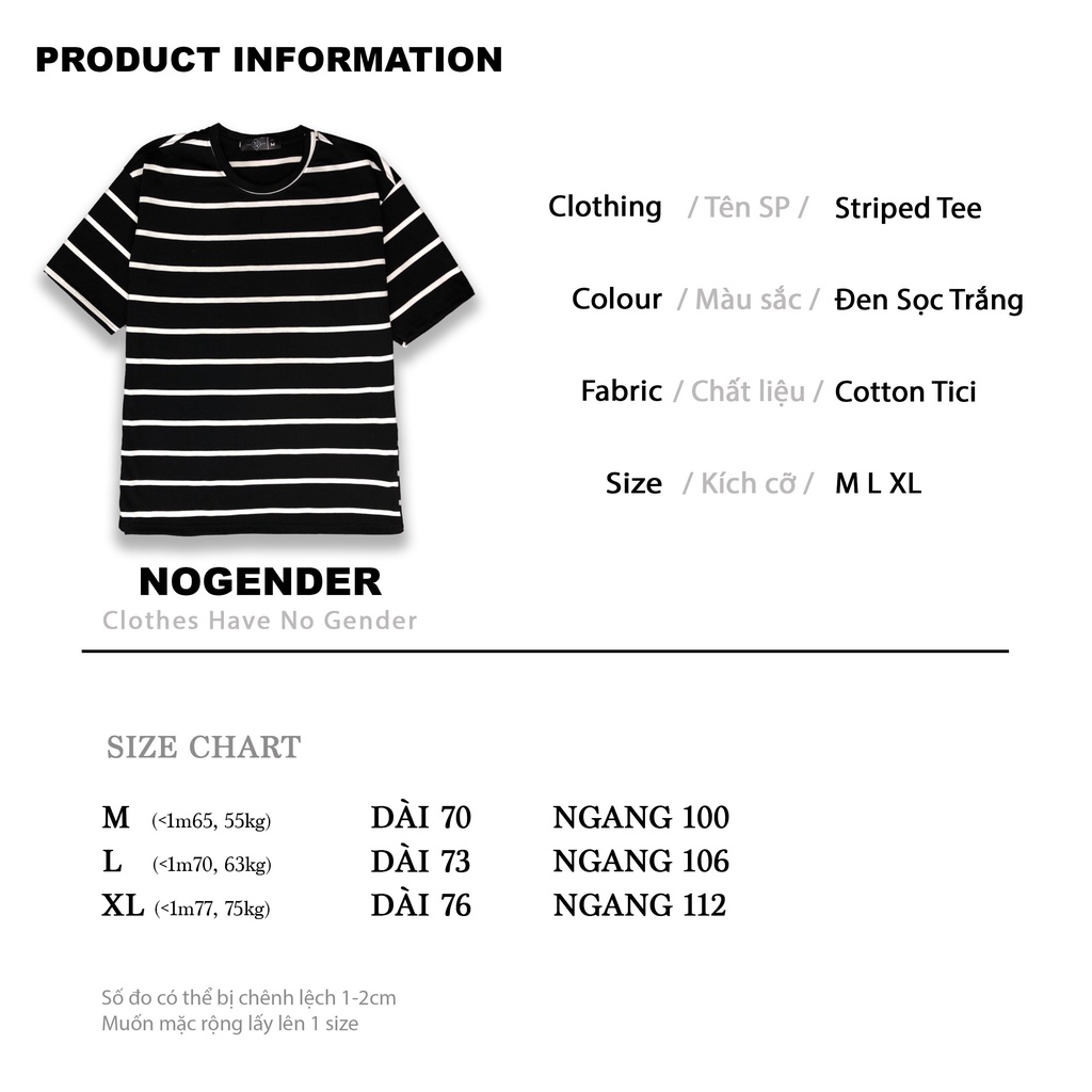 ÁO STRIPED TEE SỌC ĐEN TRẮNG UNISEX