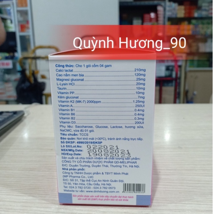 Cốm CANSUA3+ giúp tăng cường chiều cao vượt trội ( CANSUA 3+ hộp 14 gói )