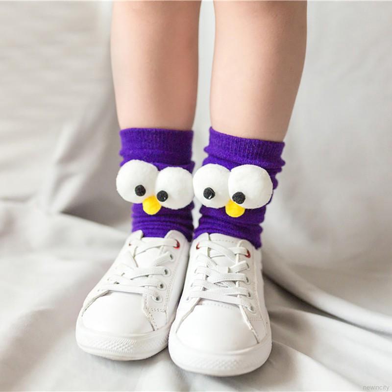 Vớ cotton cao cổ họa tiết hoạt hình xinh xắn dành cho các bé