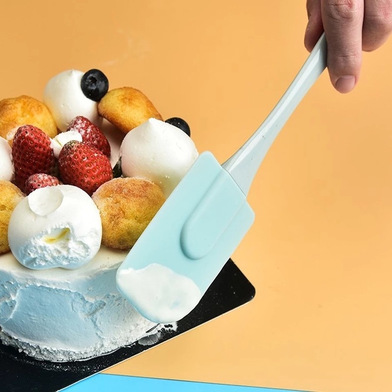 Bộ 3 Cây Phới Dẹt Chất Liệu Silicone Dùng Để Trộn Kem Làm Bánh Đa Năng