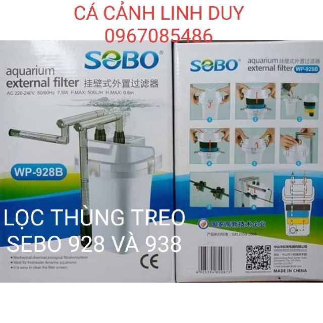 LỌC THÙNG TREO HỒ CÁ CẢNH VIPSUN 838 SOBO 928 VÀ 938